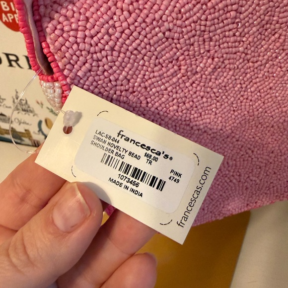 Francesca's Collections Pink Beaded Shoulder Bag - Picture 6 of 10